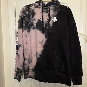 Dan + Shay Black and Pink Tie-Dye Hoodie